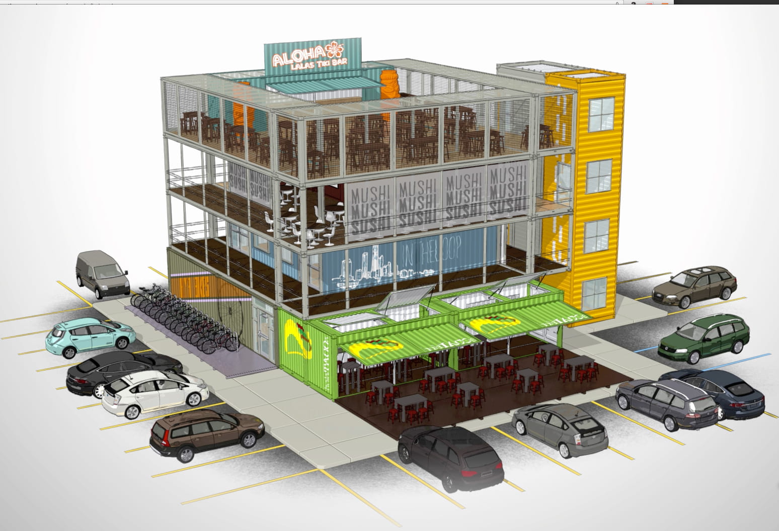 Architecture made from containers